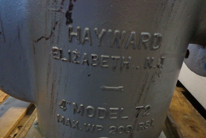 HAYWARD 4" BASKET STRAINER No. 72