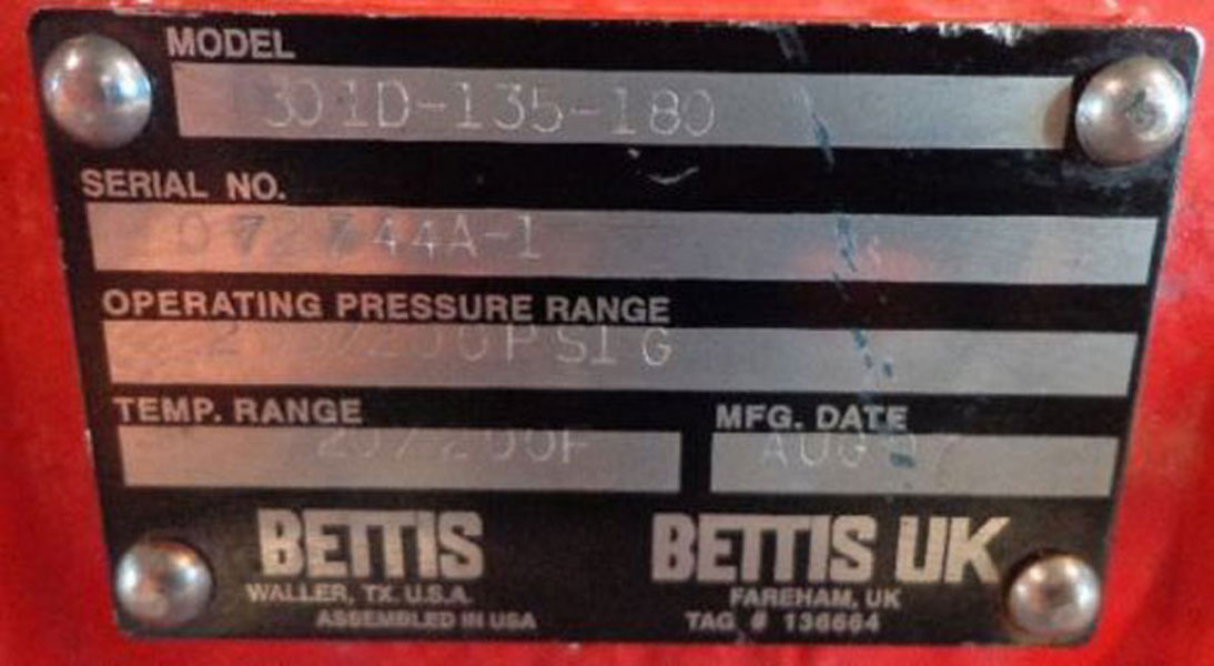 BETTIS ACTUATOR 301D-135-180