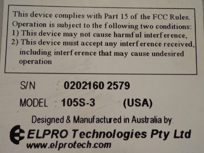 ELPRO 105S-3 SERIAL TELEMETRY MODULE
