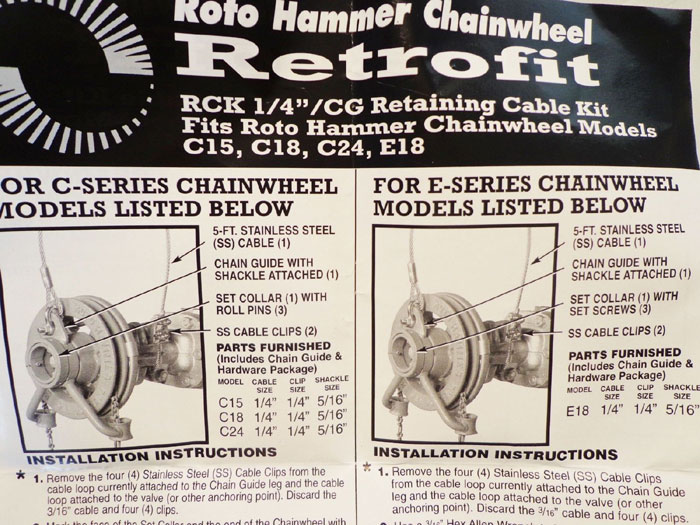 LOT OF (21) BOXES OF ROTO HAMMER RETROFIT CHAINWHEEL CHAIN GUIDE - MODEL 24