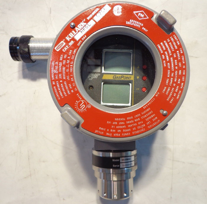 BW GasPoint Gas Transmitter GP-WD, Sensor SS-RW02, Killark Enclosure HKGL