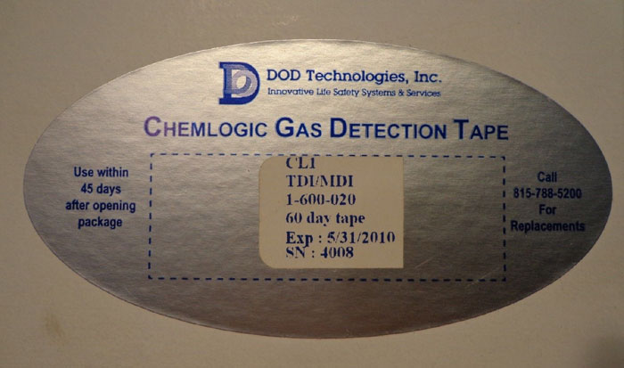 DOD TECHNOLOGIES GAS MONITOR CHEMLOGIC  CL1