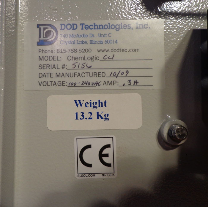 DOD TECHNOLOGIES GAS MONITOR CHEMLOGIC  CL1