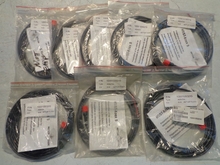 LOT OF (8) METTLER TOLEDO HT/ST KOAX5 CABLES - P/N 1000103021G