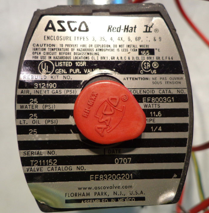 ASCO RED HAT SOLENOID VALVES EF8003G1