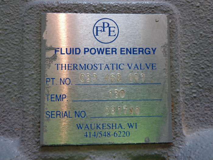 FLUID POWER ENERGY 3010 THERMOSTATIC VALVE 033 468 001