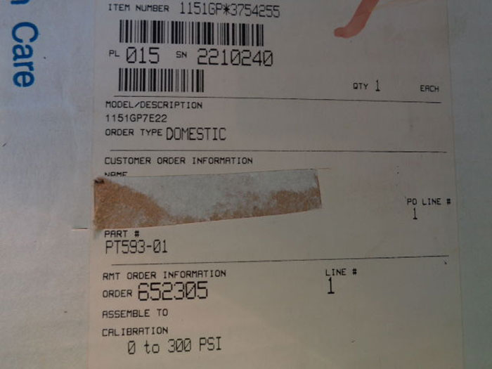 ROSEMOUNT PRESSURE TRANSMITTER 1151GP7E22