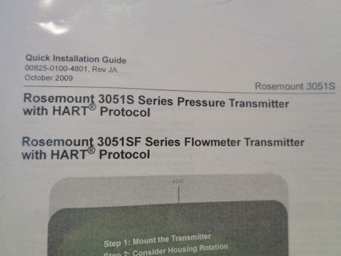 ROSEMOUNT PRESSURE TRANSMITTER 3051S2CD2A2B12A1AB4E5