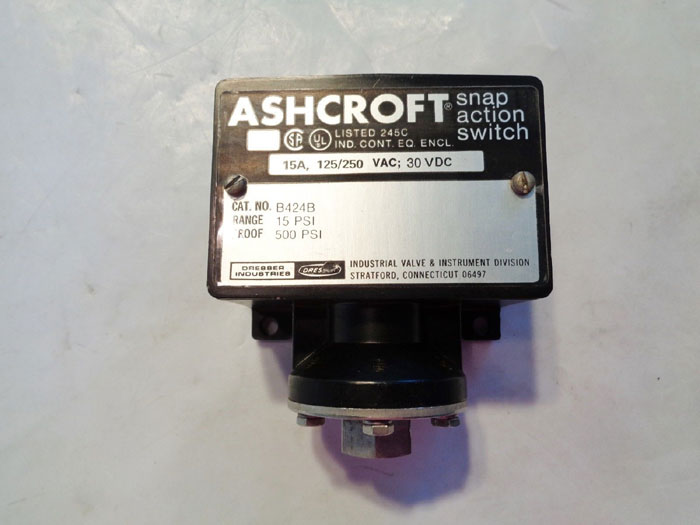 ASHCROFT SNAP ACTION SWITCH, CAT#: B424B