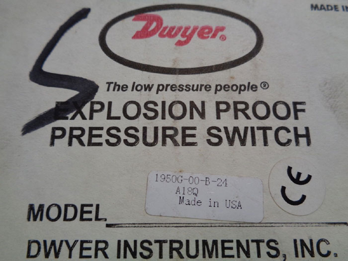 DWYER PRESSURE SWITCH 1950G-00-B-24