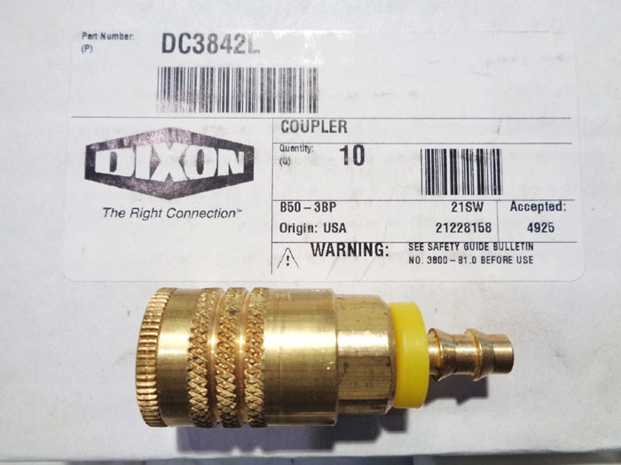 LOT OF 1/4" DIXON NIPPLE & COUPLER FITTINGS