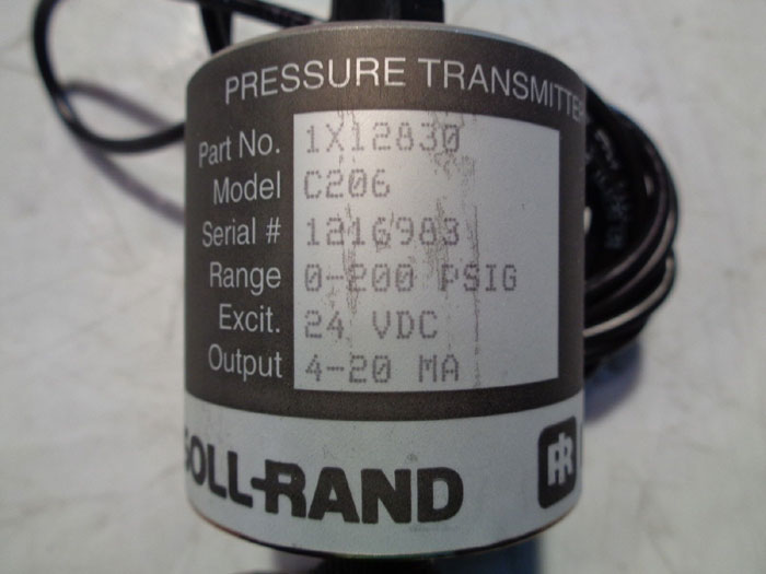 INGERSOLL RAND PRESSURE TRANSMITTER, PART#: 1X12830, MODEL#: C206