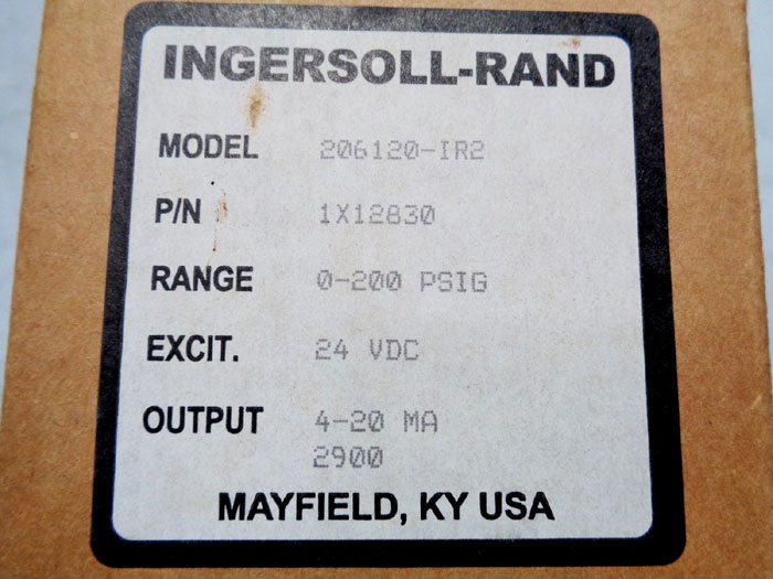 INGERSOLL RAND PRESSURE TRANSMITTER, PART#: 1X12830, MODEL#: C206