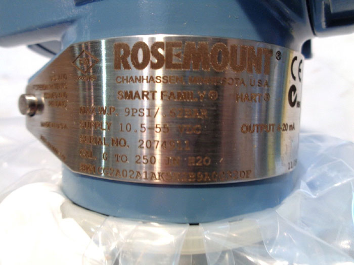 ROSEMOUNT SMART PRESSURE TRANSMITTER 3051CG2A02A1AK5H2B9A0032DF