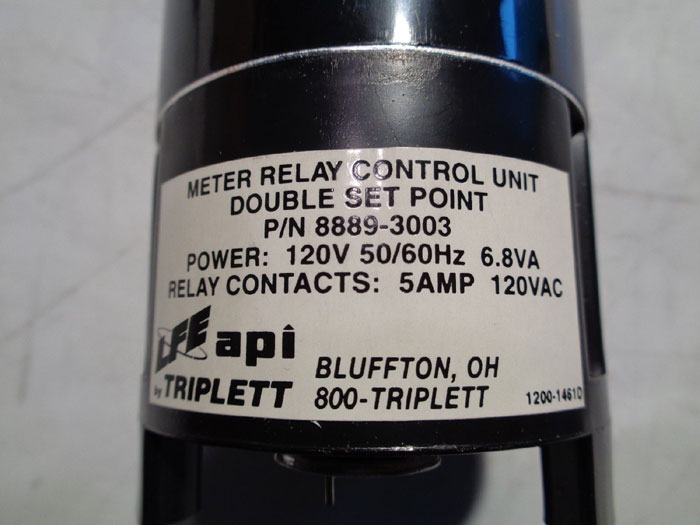 LFE API TRIPLETT METER RELAY CONTROLLER, MODEL#: 1964 W/ RELAY DOUBLE SET POINT