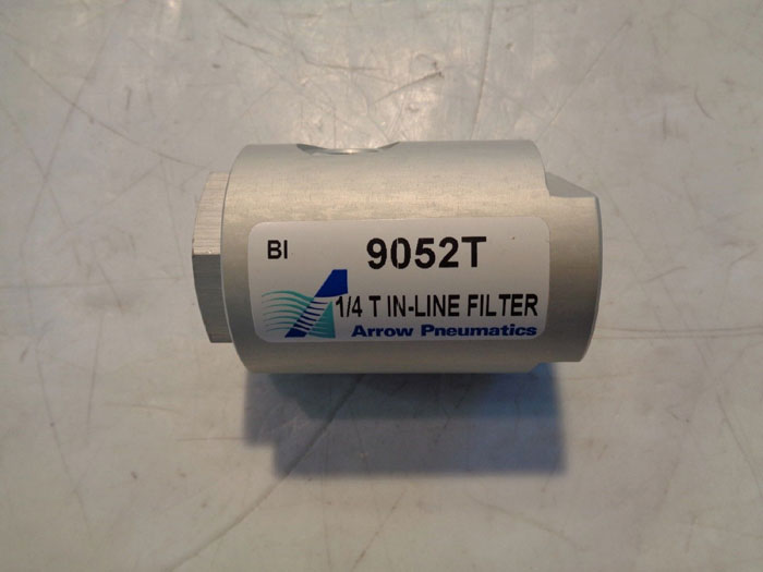 LOT OF (4) ARROW PNEUMATICS 1/4" T IN-LINE FILTER 9052T