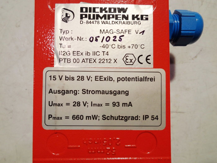 DICKOW PUMPEN KG MAG-SAFE MONITOR