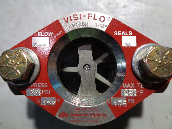 VISI-FLOW 1/2" SIGHT GLASS FLOW INDICATOR 1421DSW