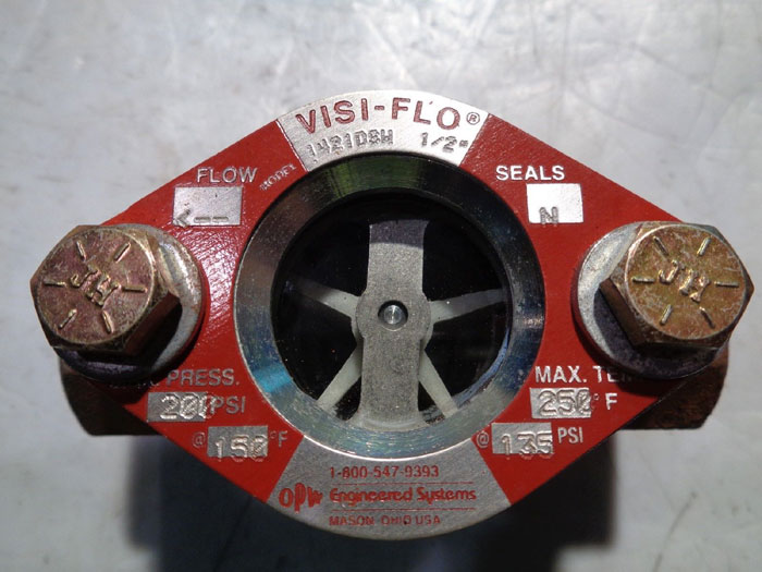 VISI-FLOW 1/2" SIGHT GLASS FLOW INDICATOR 1421DSW