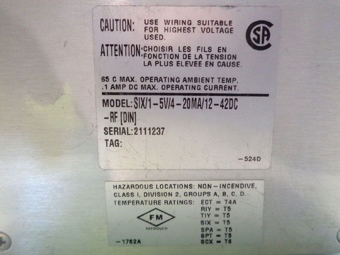 MOORE SIX SIGNAL ISOLATOR