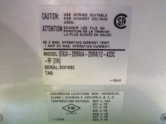 MOORE SIX SIGNAL ISOLATOR