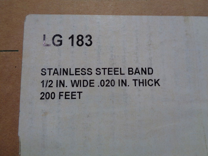 STAINLESS ISO STRAPPING BAND LG 183 OR SAMUEL STRAPPING SSST6020PC W/ BUCKLES