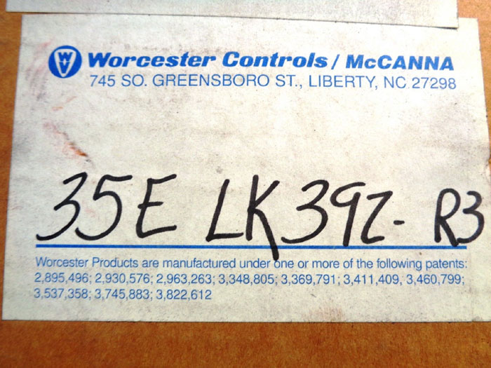 WORCESTER CONTROLS LIMIT SWITCH SERIES 35E LK39Z R3