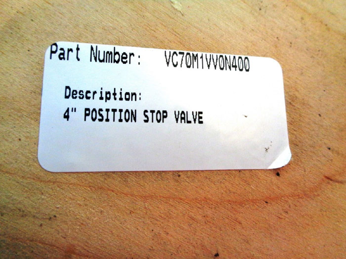 RESISTOFLEX 4" GEAR OPERATED TFE POSITION STOP VALVE VC70M1VV0N400