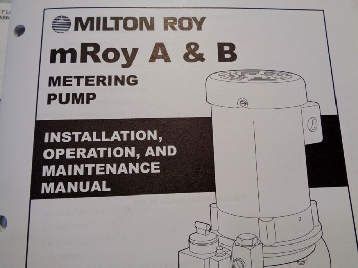 MILTON ROY A&B METERING PUMP RH1577FRSESEM2NN /W MOTOR