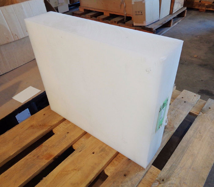 Ultra High Molecular Weight Polyethylene UHMW SHEET WHITE 5" x 18-1/2" x 22-1/4"