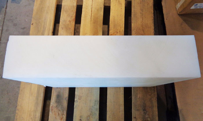 Ultra High Molecular Weight Polyethylene UHMW SHEET WHITE 5" x 18-1/2" x 22-1/4"