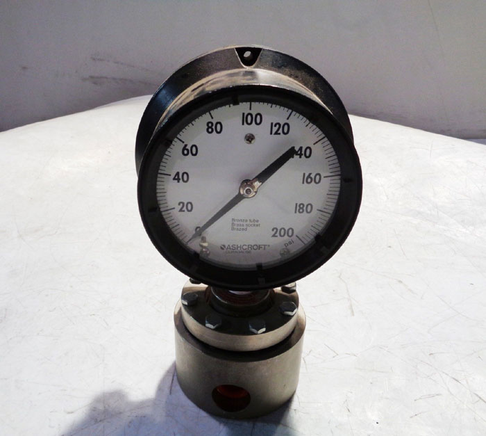 LOT OF (2) ASHCROFT PRESSURE GAUGE W/ DIAPHRAGM SEAL C1018