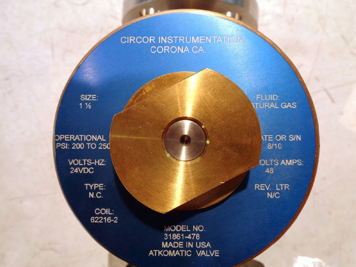 CIRCOR ATKOMATIC 1-1/2' 300# VALVE 31861-478