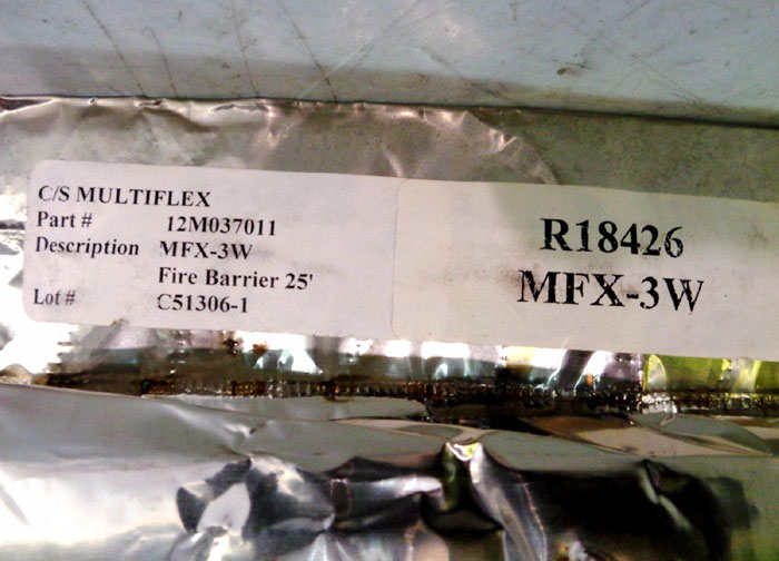 CONSTRUCTION SPECIALTIES MULTI-FLEX EXPANSION JOINT COVER FIRE BARRIER MFX-3W