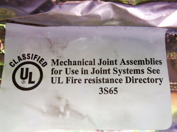 CONSTRUCTION SPECIALTIES MULTI-FLEX EXPANSION JOINT COVER FIRE BARRIER MFX-3W