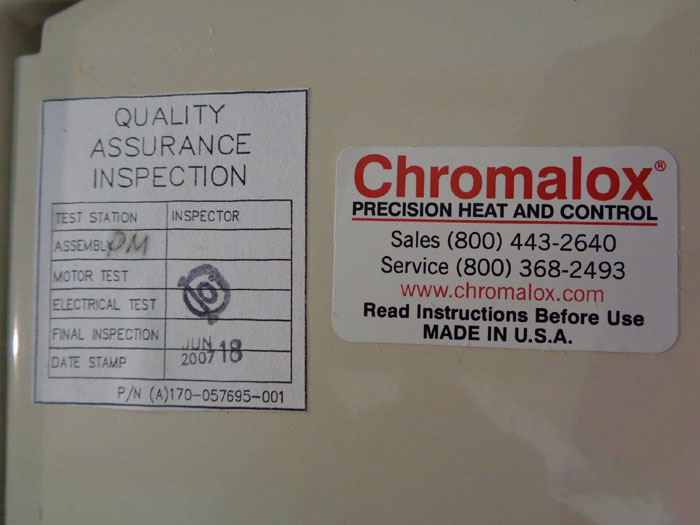 CHROMALOX CONVECTION AIR HEATER CAT#: CVEP-C-36-43-00-00, PART#: 003-304647-907