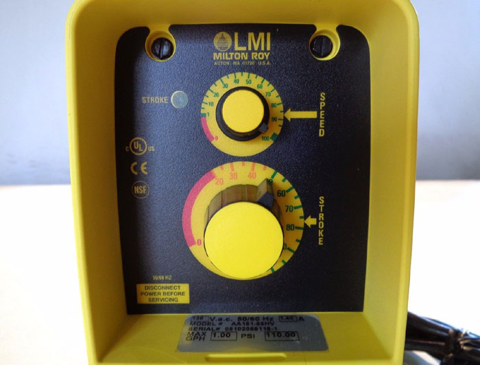 LMI MILTON ROY ELECTROMAGNETIC DOSING PUMP AA151-85HV