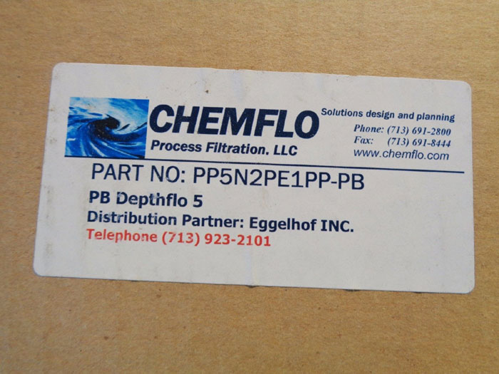 LOT OF (4) CHEMFLO PLEATED FILTER # PP5N2PE1PP-PB