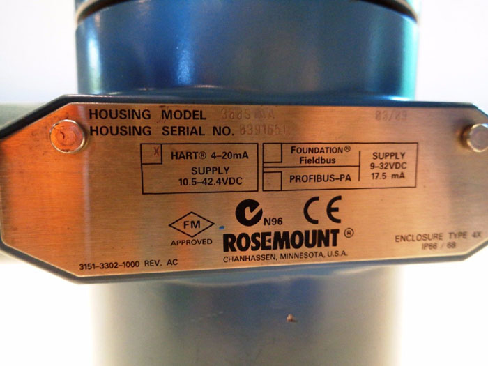 ROSEMOUNT PRESSURE TRANSMITTER 3051S1CG1A2A11A1A