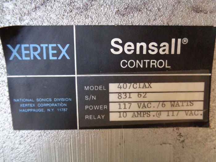 XERTEX SENSALL CONTROL 407C1AX W/ APPLETON HOUSING GUB-1-2-32