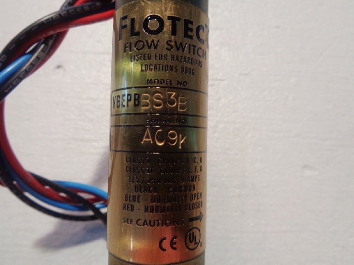 W.E. ANDERSON FLOTECT FLOW SWITCH V6EPB BS3B