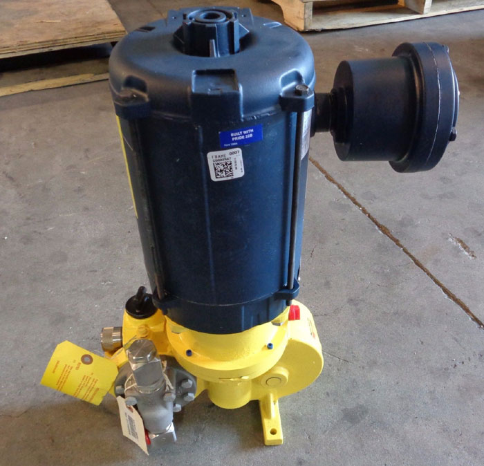 LMI MILTON ROY A & B METERING PUMP RT1177FRSESEM1NN W/ LEESON MOTOR