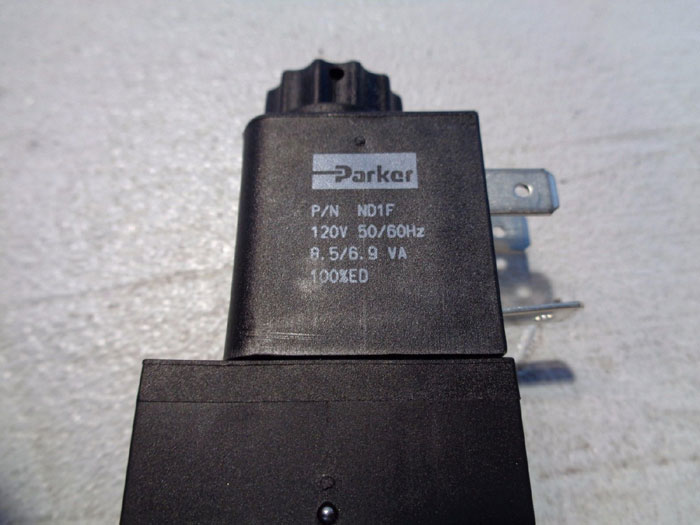 Lot of (2) Parker Pilot Valve Assembly # U34N03ND1F, W/ PN#: NDFi, Mod#: 8-22