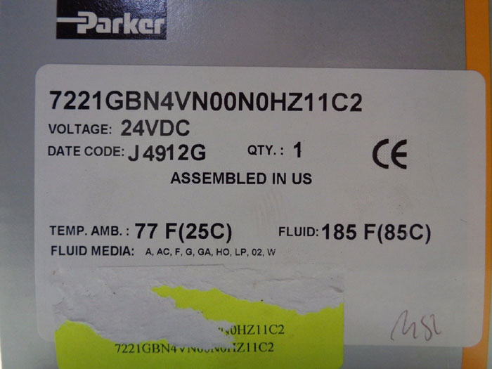 PARKER 2-WAY SOLENOID VALVE 7221GBN4VN00N0HZ11C2