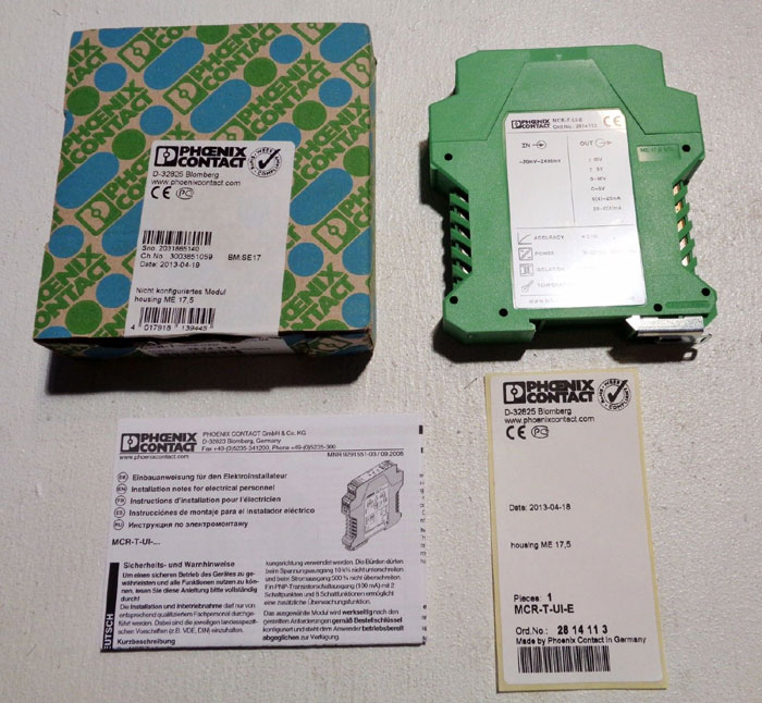 PHOENIX CONTACT TEMPERATURE MEASURING TRANSDUCER MCRTUIE