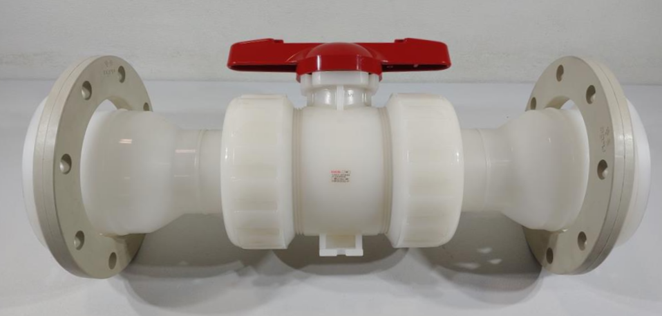 ASAHI 4" x 6" 150# Polypropylene Ball Valve w/ Locking Device V21LVFVPD100