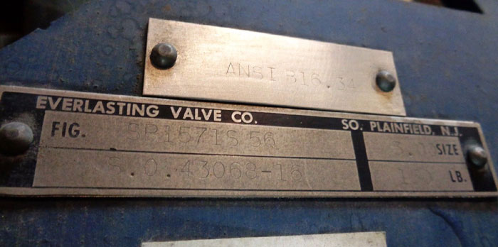 EVERLASTING 3" 150# TWO-WAY ACTUATED VALVE W/ AIR CYLINDER SP1571S 56