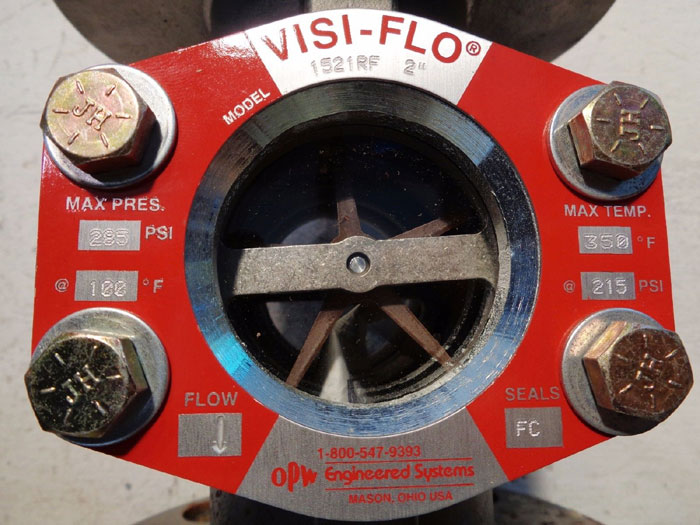 VISI-FLO 1500 SERIES 2" 150# FLANGED SIGHT FLOW INDICATOR  #1521RF