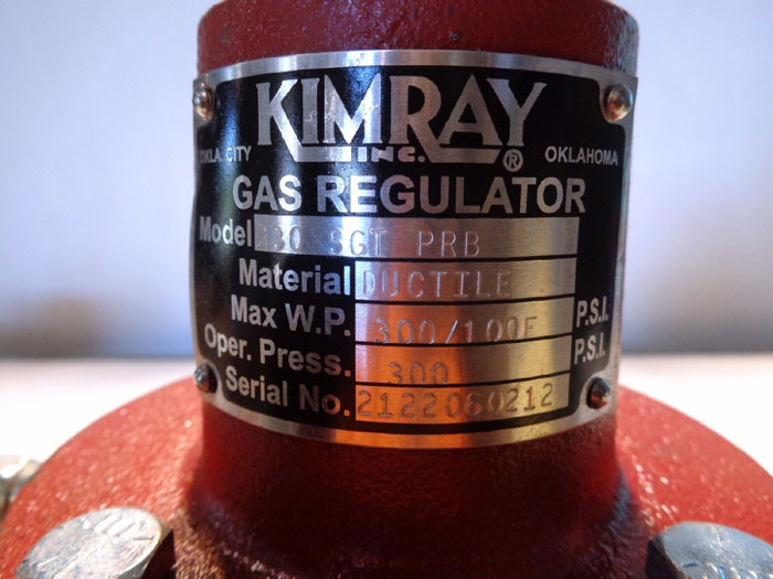 KIMRAY 2" GAS BACK PRESSURE REGULATOR 230 SGT PRB