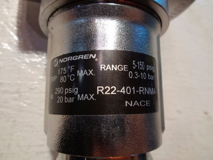 NORGREN STAINLESS STEEL REGULATOR #R22-401-RNMA